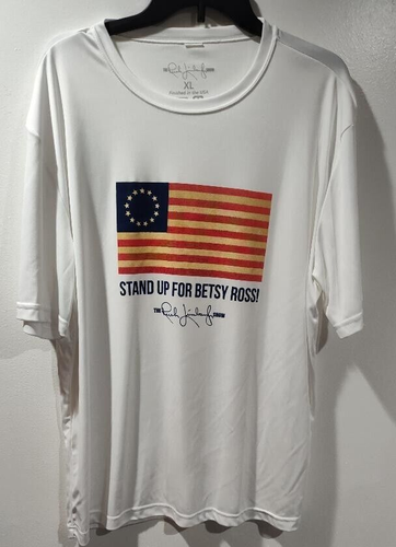 Rush Limbaugh T-Shirt Herren XL Stand Up For Betsy Ross weiß Polyester