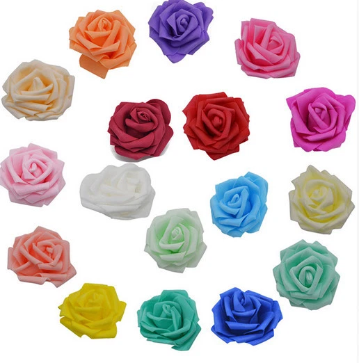 Beautif 7-8CM Artificial PE Espuma Rosas Flores Cabezas Hágalo Usted Mismo Hogar Boda Decoración  Foto 2 de 4
