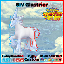 ⚡Glastrier 6IV⚡Pokemon Scarlet & Violet EV Trained 🚀Fast Rare Legendary Fast🚀