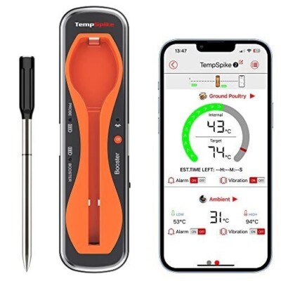 ThermoPro TempSpike 150 m Reichweite wirklich kabelloses Fleischthermometer Bluetooth Fleisch #17