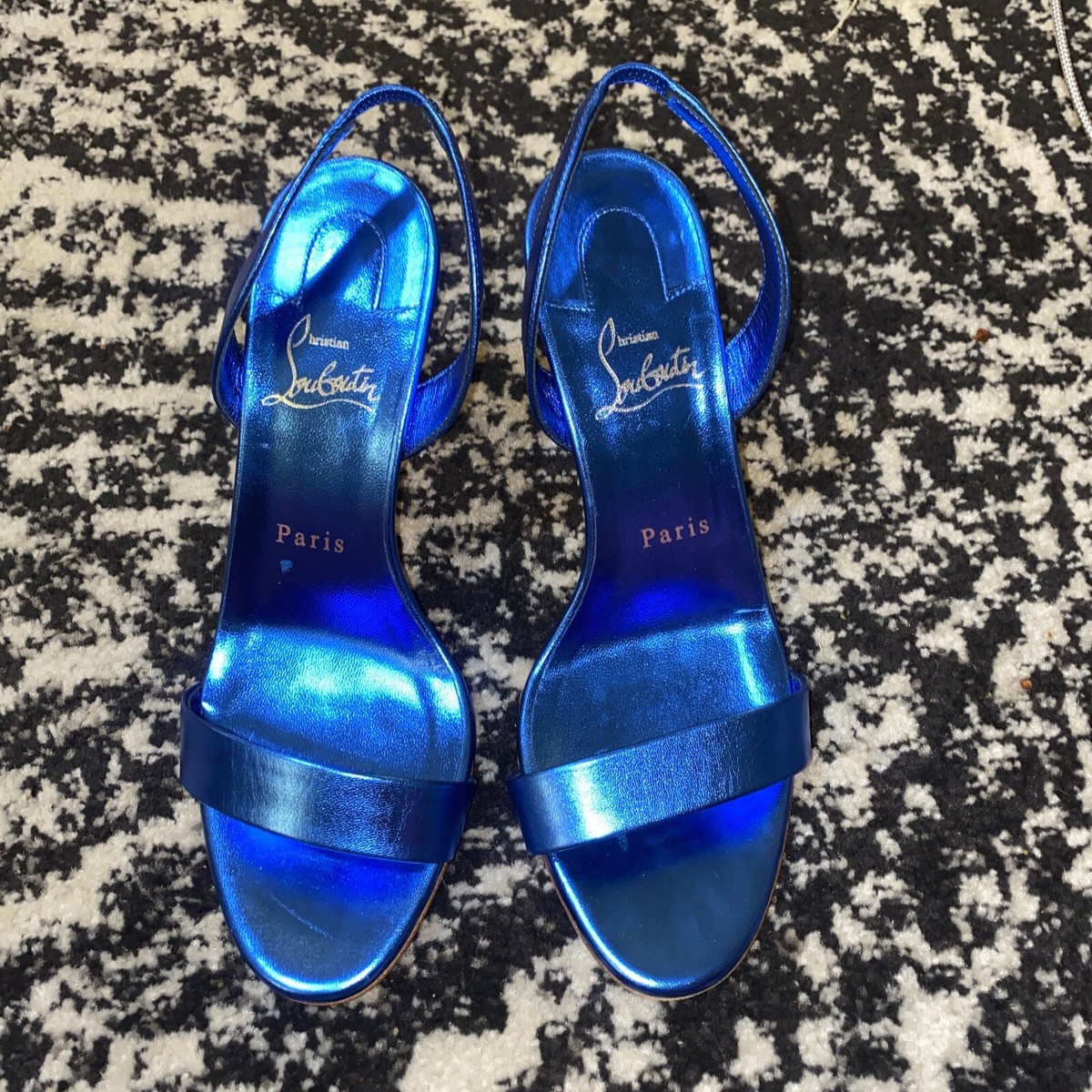 Christian Louboutin blue O Marlyn Heel size 37.5 | eBay