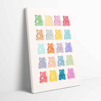 Gummibärchen Süßigkeiten Pop Art aufgespannte Leinwand oder ungerahmtes Poster weitere Größen