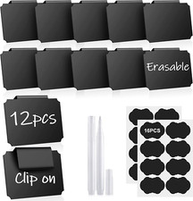 12PCS Basket Labels, Premium Bin Basket Labels Clip On, Pantry Basket Labels Tag