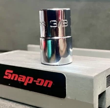Snap-On Tools USA 1/4 Drive 3/8" 6-Point Shallow Chrome Socket TM12 “NEWBIE!”