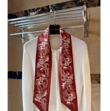 New Spring 2025 Boutique Double Layer 14 Momme Twill Silk Long Scarf Printed ''