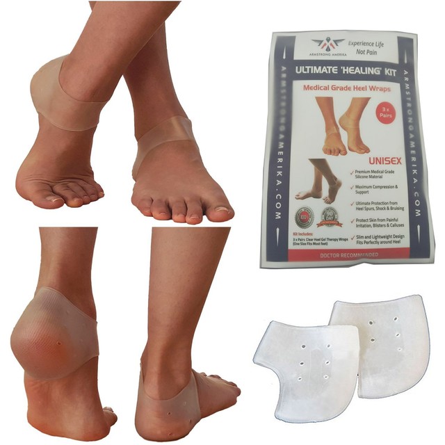 Plantillas De Silicona Para Espolón Protectores Talón Dolor Fascitis