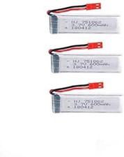 3-Pack 3.7V 600mAh LiPo Batteries for UDI U817, WLtoys V959, V222 Drones