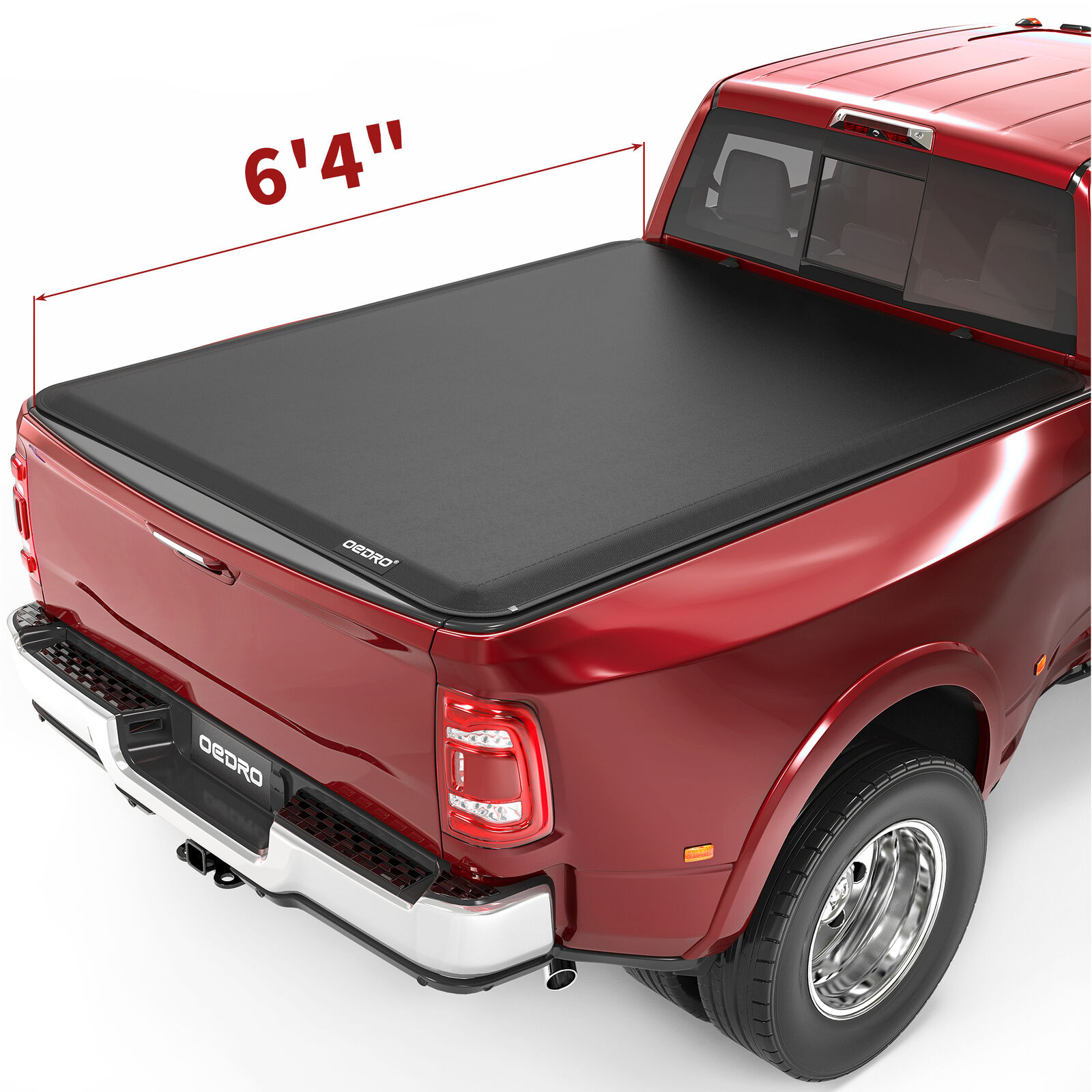 OEDRO 6.4FT Tonneau Cover Roll Up For 2003-2024 Dodge Ram 1500 Classic 2500 3500