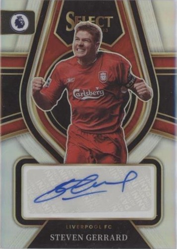 2022-23 Select EPL Steven Gerrard Pitchside Signatures AUTO PSA 10