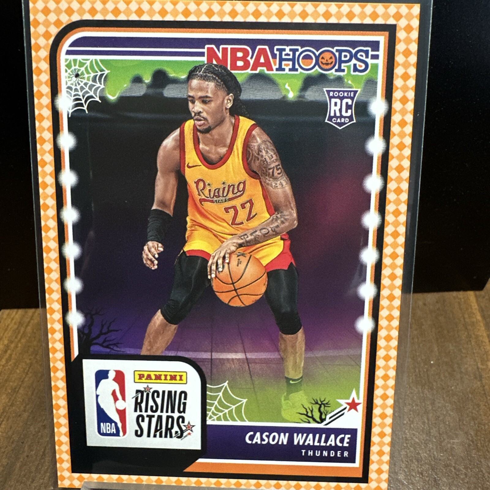 2023-24 Panini NBA Haunted Hoops Base #281 Rising Star RC Cason Wallace Orange