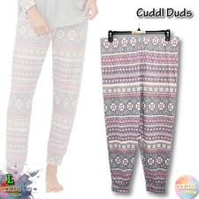 NWT Cuddl Duds Women's L Brushed Sweater Knit Pajama Pants ONLY, Pink
