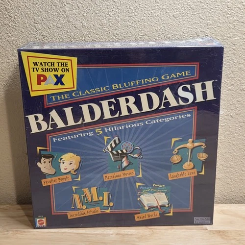 Balderdash The Classic Bluffing Board Game (Mattel, 2003) - Vintage -, NEW