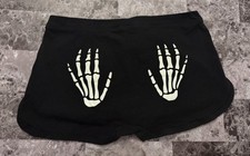 VICTORIA'S SECRET PINK GLOW IN THE DARK SKELETON HALLOWEEN DORM BOYSHORT PANTIES