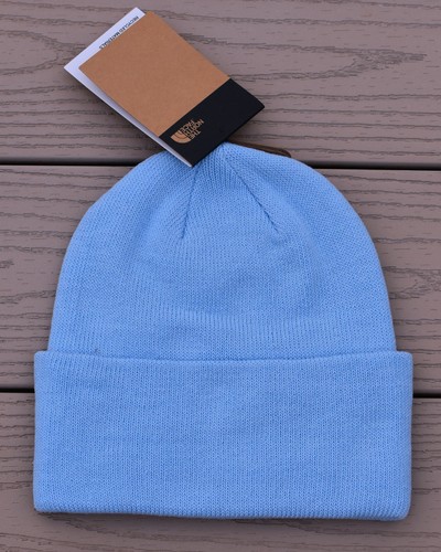 NWT THE NORTH FACE Big Box Mens Cuffed Knit Beanie Hat-OSFM $30 CORNFLOWER BLUE - Picture 2 of 4