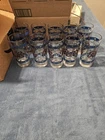 LOT 10 Vintage Pepsi Cola 1970's Tiffany Style Glasses Stained Glass 16 Oz