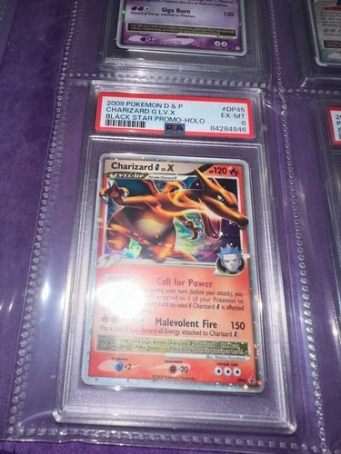 2009 Pokemon Diamond & Pearl Charizard G LV.X Black Star Promo #DP45 PSA 6 EX-MT