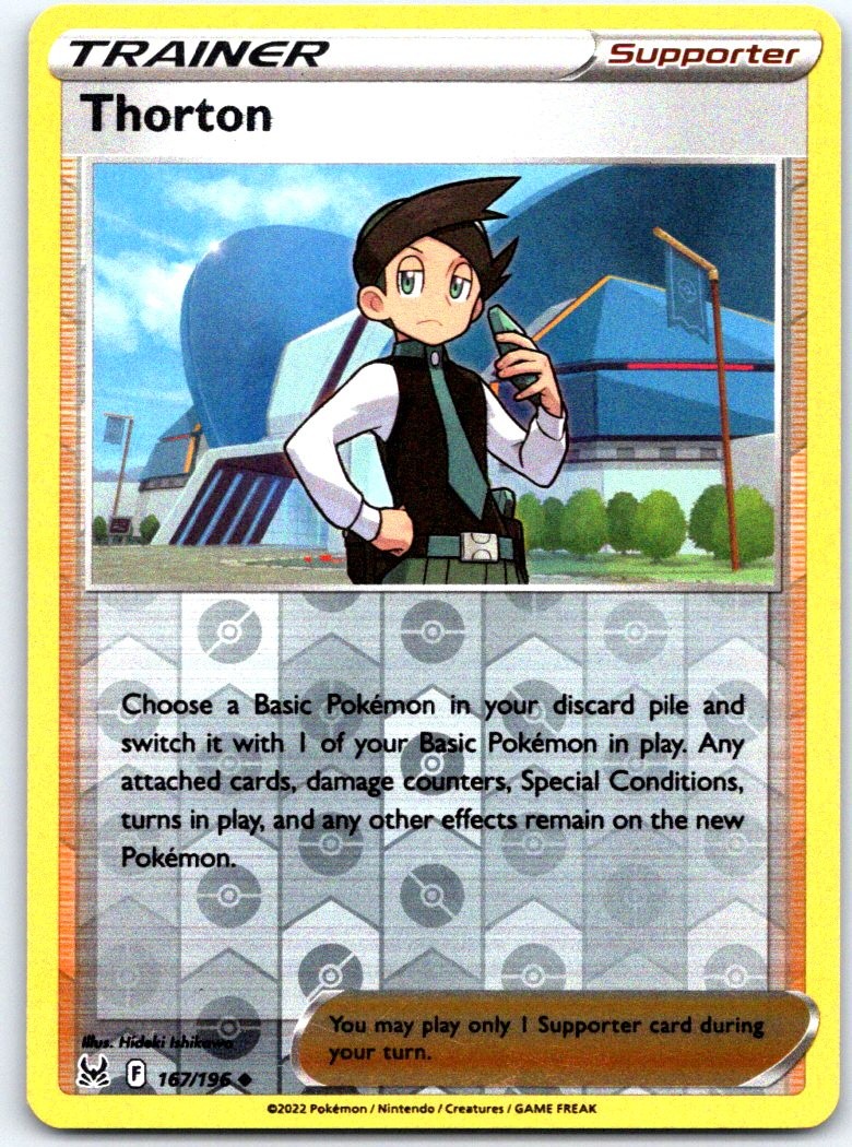 Thorton 167/196 Uncommon Lost Origin Pokemon Reverse Holo NM
