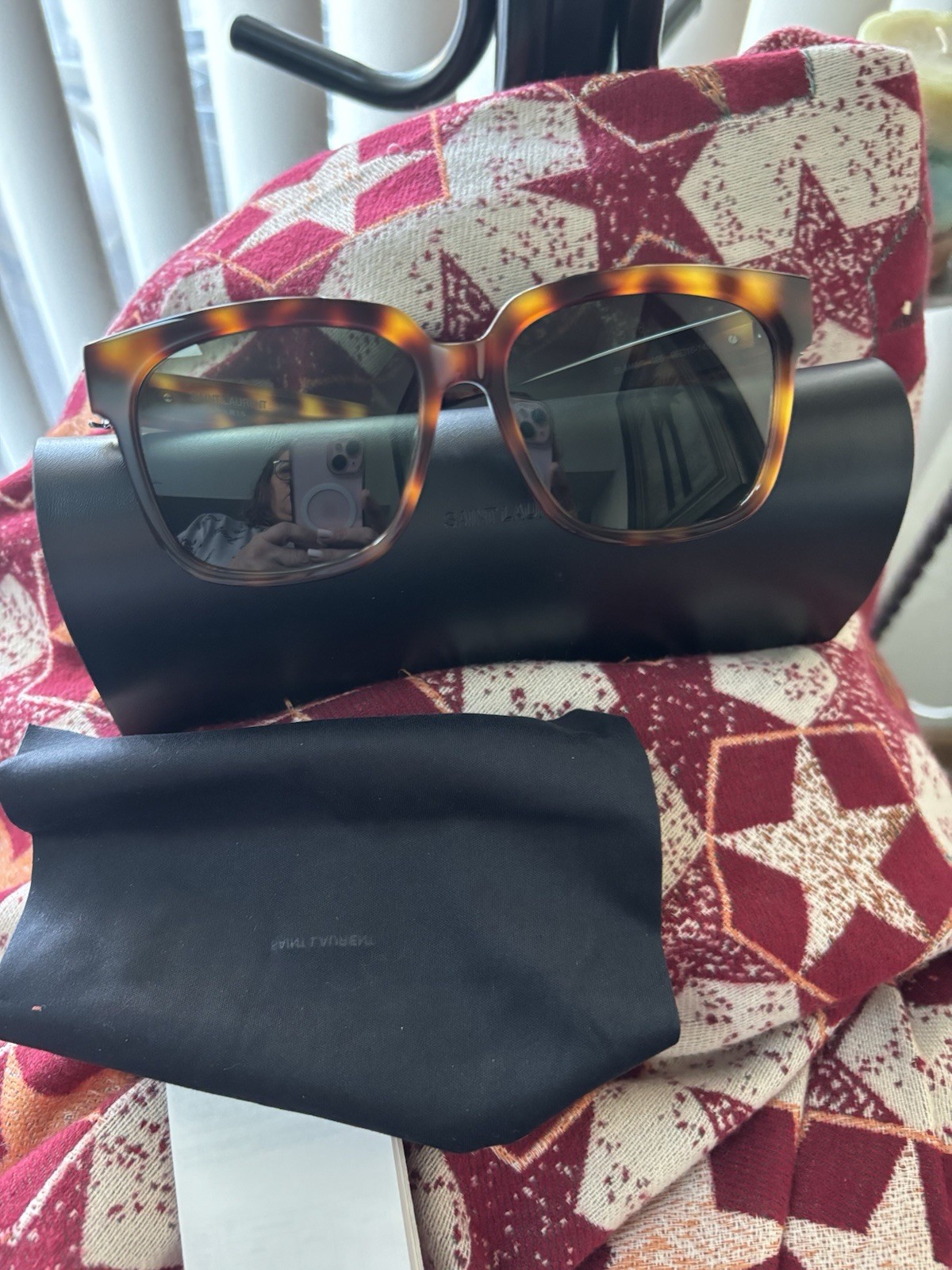 SAINT LAURENT Occhiali da sole unisex Yves Saint Lauren tartaruga NUOVI AUTENTICI YSL