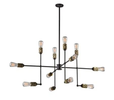 ARTCRAFT Jersey 12 -Light Antique Brass Industrial Chandelier AC10582VB $1,100