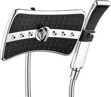 High Pressure Dual Shower Head Combo, 2.5 Gallon Per Minute Chrome