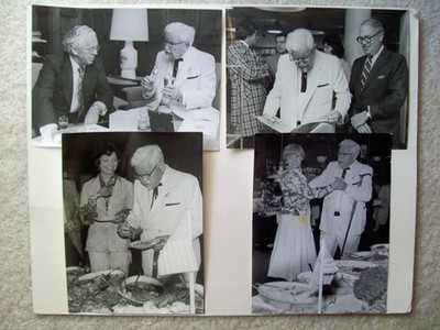 Four Unpublished 7'' X 9.5'' Photos of Colonel Sanders  Kentucky Fried Chicken KFC