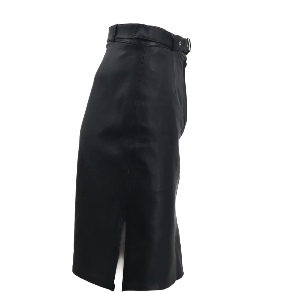 Lanvin винтажный кожаный подпоясанный карандаш юбка размер 38 - Изображение 2 из 4