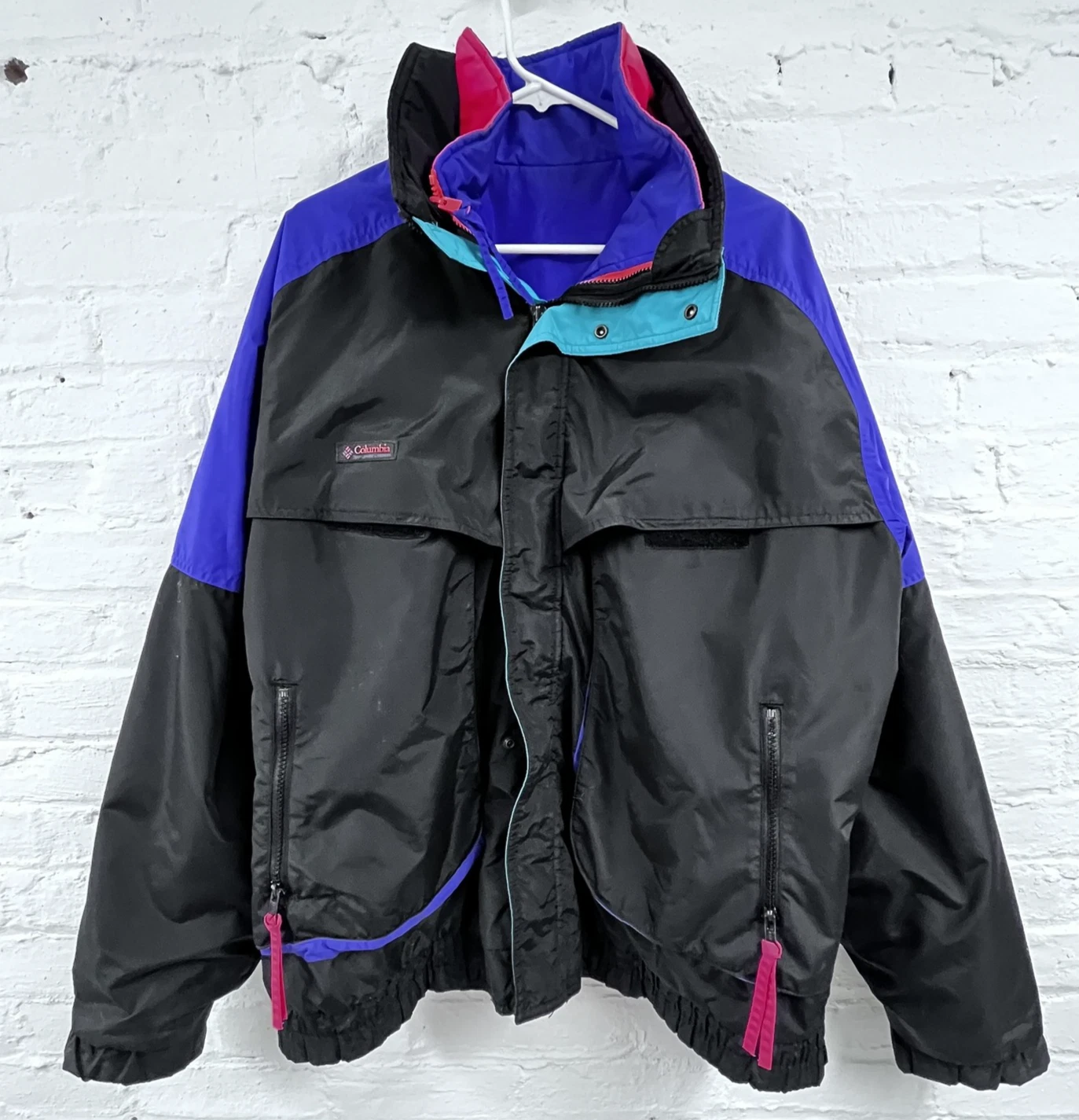 Columbia Ski Jacket Mens Large Powder Keg Black Thinsulate 3 in 1 Radial Sleeve