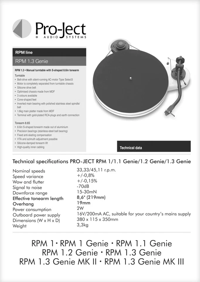 Cartridge Winkelmesser für Pro-Ject RPM 1, 1.2 & 1.3 Genie Plattenspieler Tonarme - Bild 2 von 4