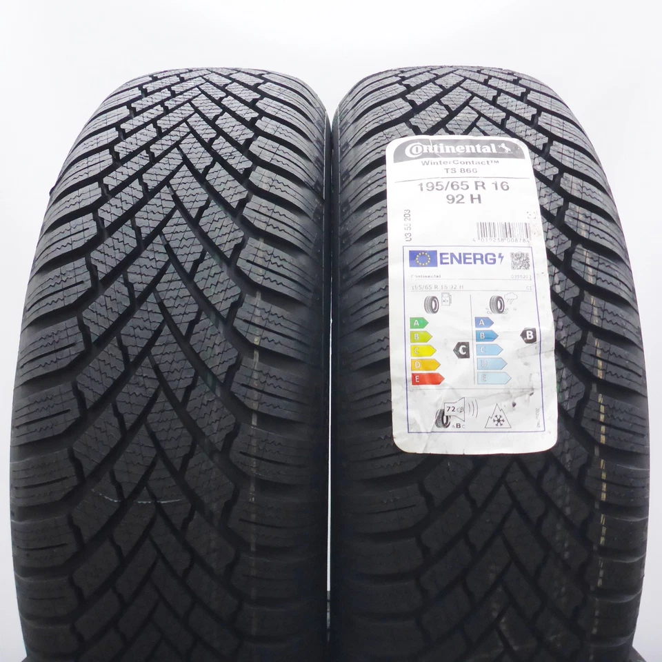 195 65 16 2x CONTINENTAL 195/65 R16 92H Pneus D'Hiver 2021 Jamais Utilisés - Photo 1/4