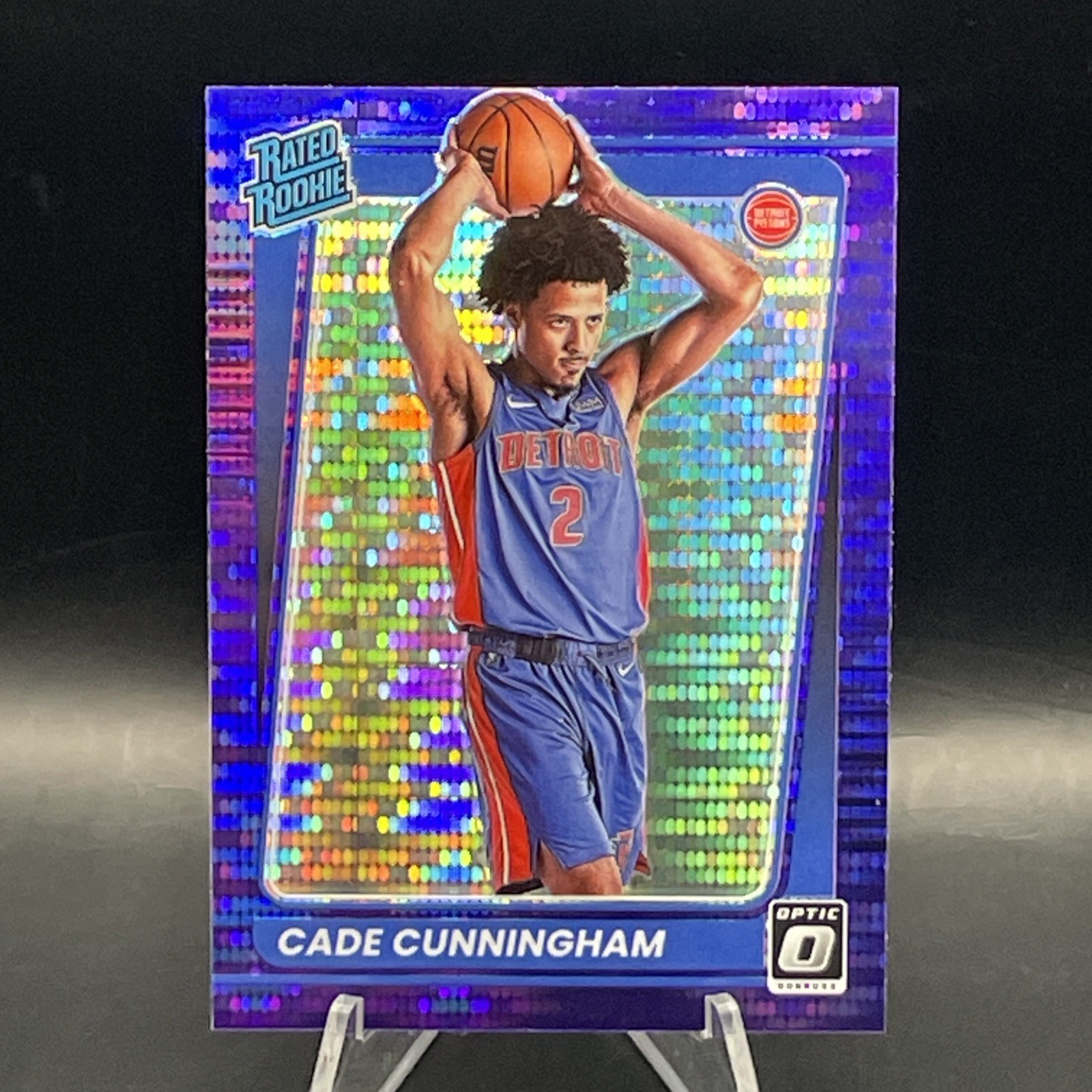 2021-22 Panini Donruss Optic Purple Pulsar #161 Rated Rookie Cade Cunningham