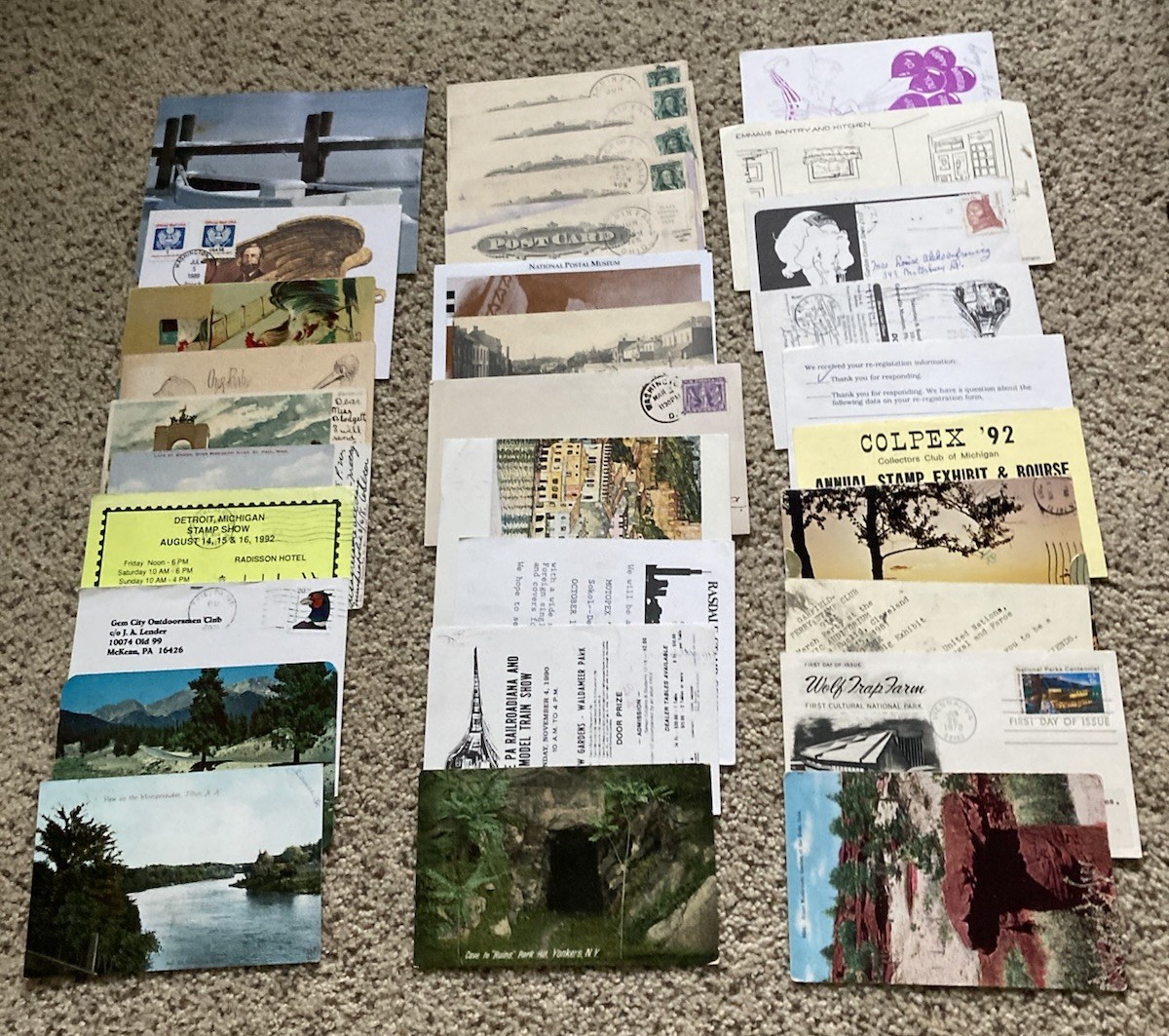 United States postcard and postal card random buy batch of 5 per  display picture 1