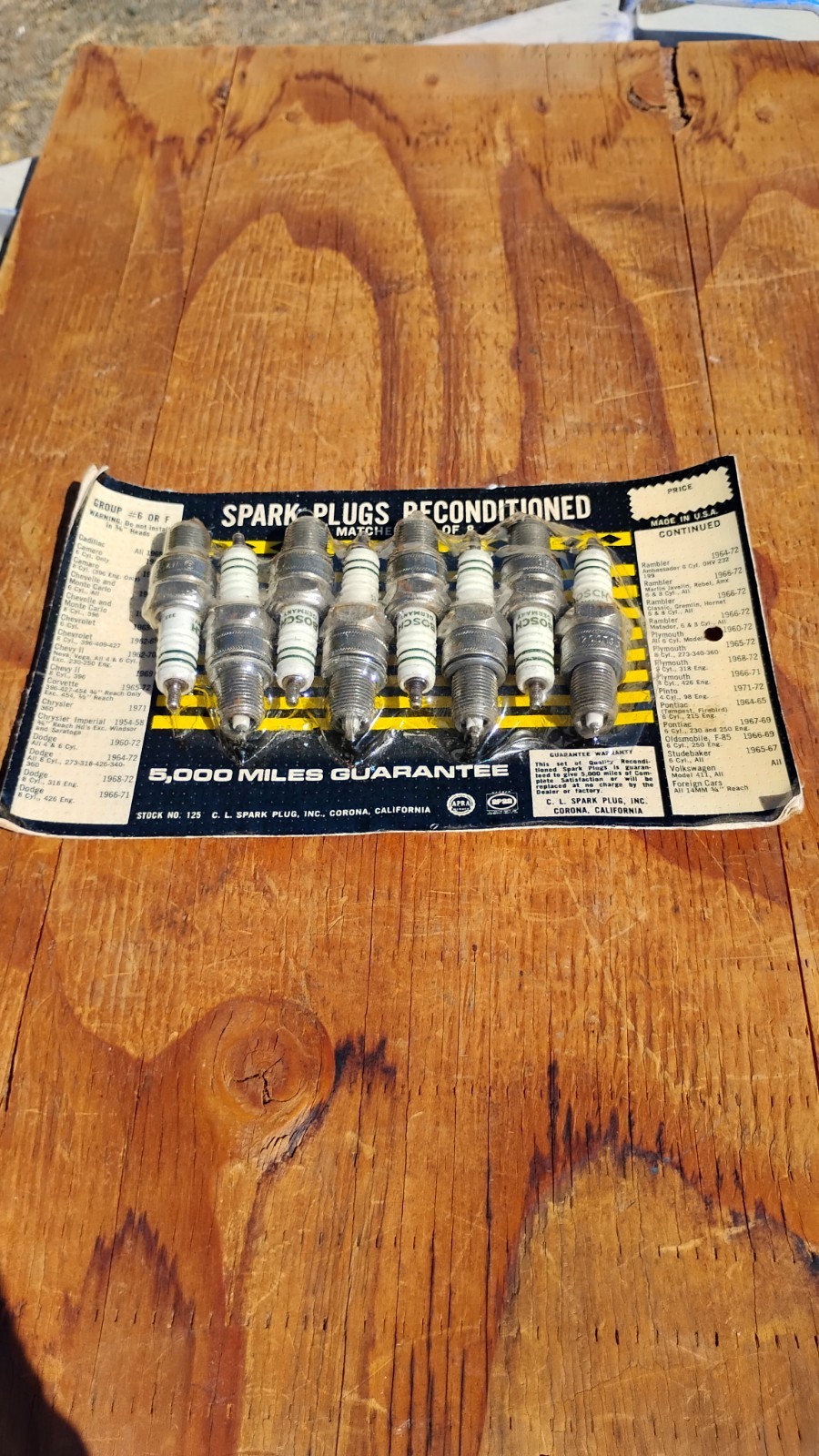 Pack Of 8 Bosch W200t30 Spark Plugs Reconditioned Corvette 65-72