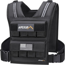 Adjustable Weighted Vest Men 40Lbs Weights with Reflective Stripe, Weight Vest W