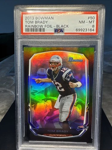 2013 Bowman - Tom Brady #50 Black Rainbow Foil