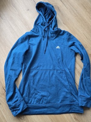 NWT Womens ADIDAS Blue Transitional Climawarm Pullover Hoodie Jacket M