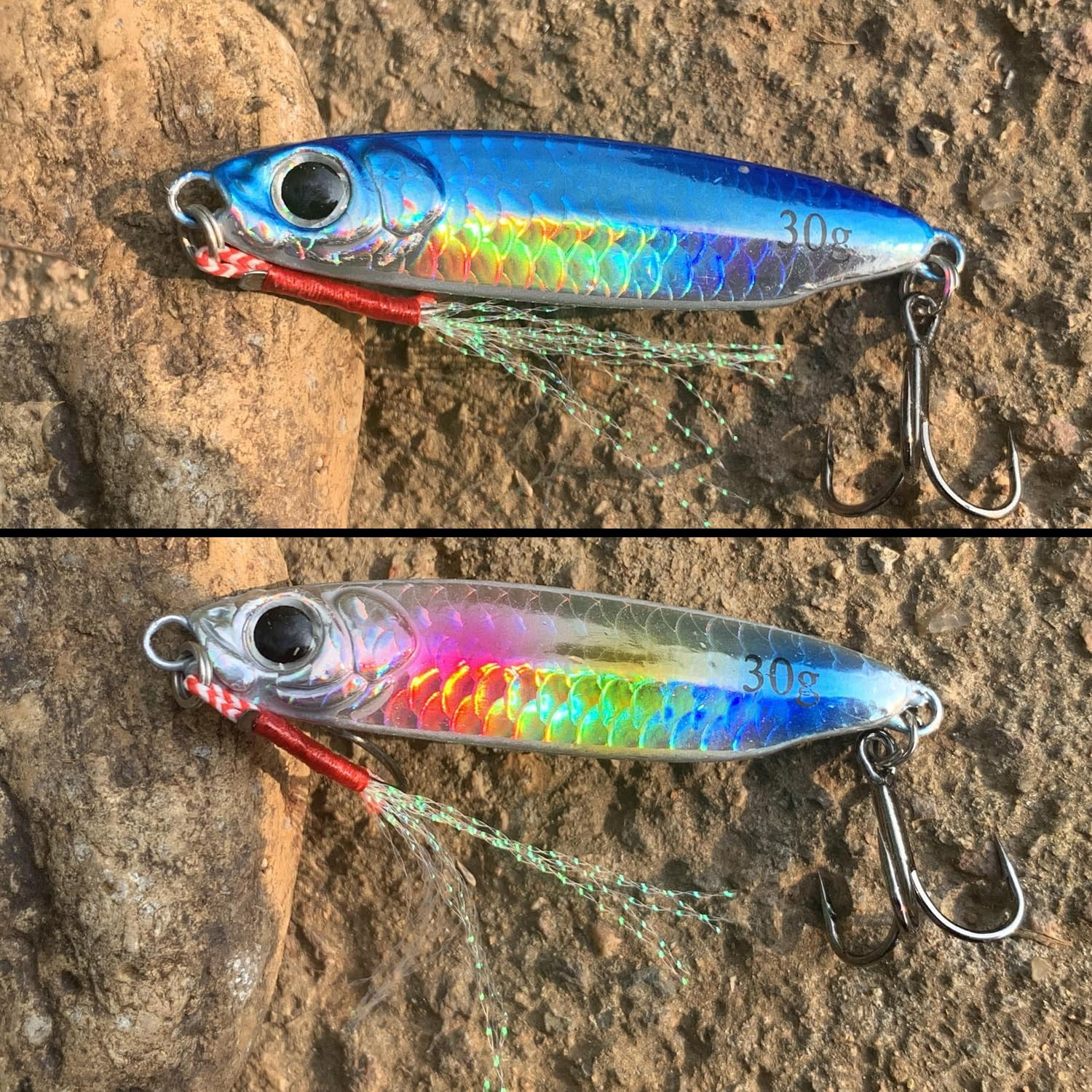 Saltwater Jigs Fishing Lures with Ultra-Sharp Hooks, Saltwater Spoon Lure for Tu - Image 2