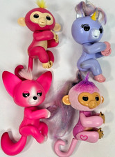 Lot 4 WowWee Fingerlings Interactive Pets Monkeys Fox Unicorn 3 Work 1 Untested