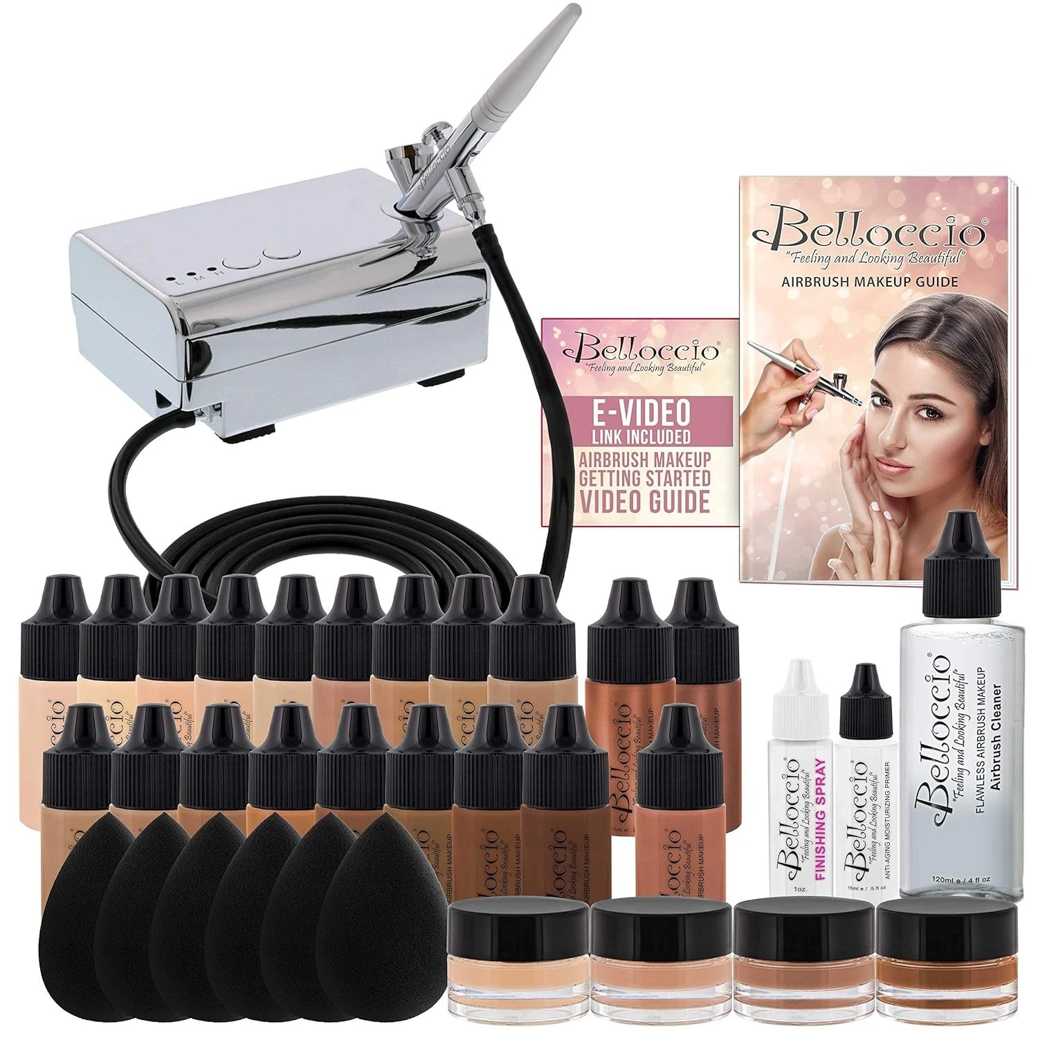 Belloccio Cordless Handheld Airbrush Makeup System 17 Foundation Color Shades
Opens in a new window