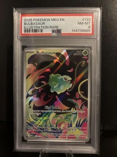 PSA 8 NM-MT Pokemon Journey Together Bulbasaur Illustration Rare  #133/132