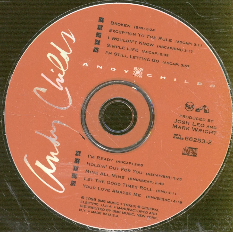 Andy Childs Self-Titled CD USA Rca 1993 CD. Has promo sticker on front. Has - Bild 3 von 3