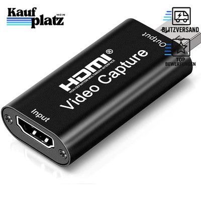 Videoaufnahmekarte HDMI Capture Card 1080P USB2.0 für Gaming Streaming Windows