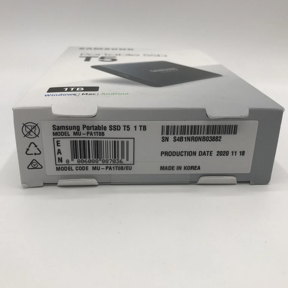 Samsung T5 1 TB USB 3.1 Gen 2 External Portable SSD Hard Drive (MU-PA1T0B) - Image 3 of 3