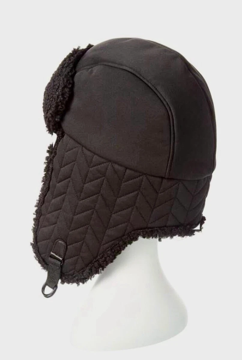 UGG black leather suede sheepskin trapper fur hat UGG black leather suede sheepskin trapper fur hat  main image 3