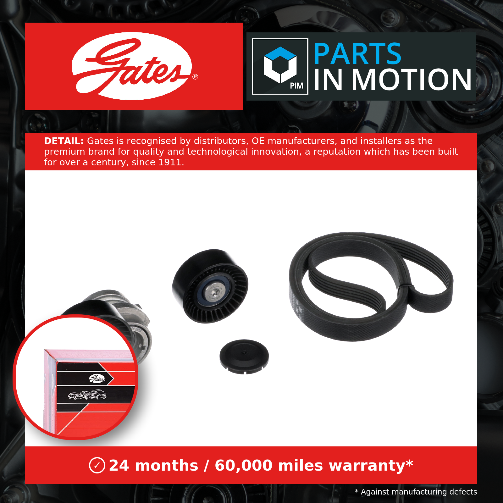 Drive Belt Kit K056PK1548 Gates Set 6PK1548 T36483 T39148 Top Quality Guaranteed - Image 3