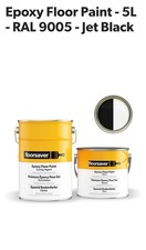 Epoxy Resin Jet Black 5 litre Floor Paint garage, industrial