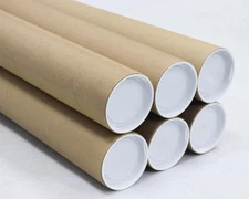 MagicWater Supply Mailing Tube - 3 in x 24 in - Kraft - 6 Pack - for Shipping an