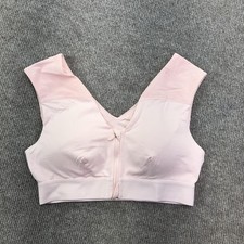 Tommie Copper Sports Bra Womens Small Pink Zip Front Shoulder Support Activewear