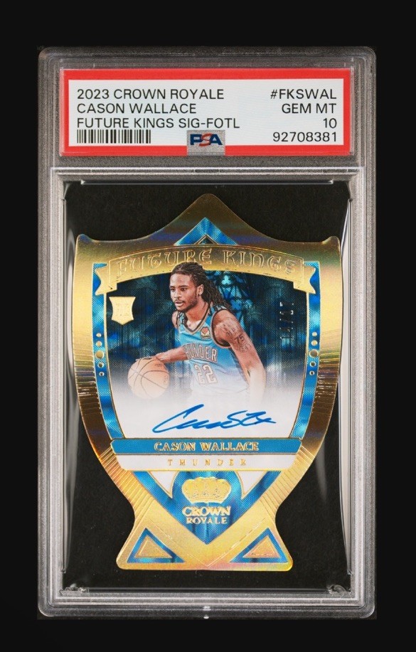 2023-24 Crown Royale Cason Wallace Future Kings FOTL Rookie Auto RC PSA 10 Pop 1