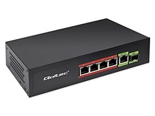52296 Ethernet Switch IEC C13,RJ45 Female x5,SFP x1 Black QOLTEC
