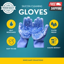 ✨ Silicone Dishwashing Gloves for Kitchen Cleaning – Heat Resistant Magic Scrubb